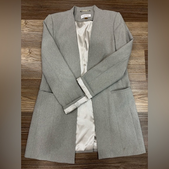 Calvin Klein Light Grey Pant Suit Size 12 - Picture 3 of 16